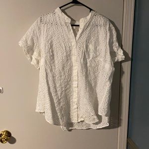 Loft 2x eyelet blouse